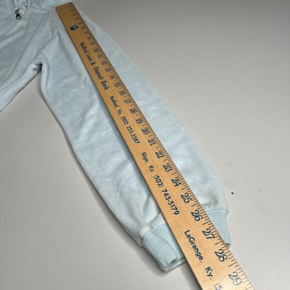 Prada Milano Velour Zip-Up Hoodie – Light Blue – Women’s - Picture 2 of 9